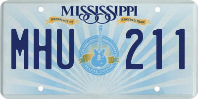 MS license plate MHU211