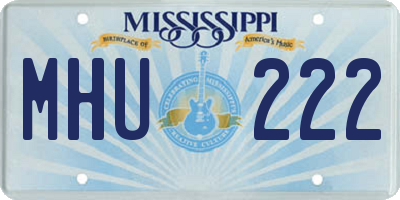 MS license plate MHU222