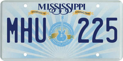 MS license plate MHU225