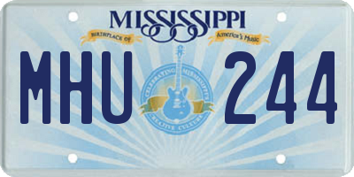 MS license plate MHU244
