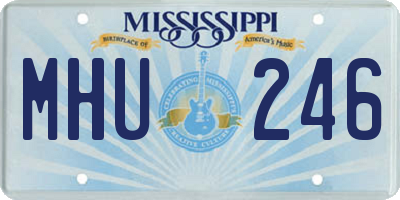MS license plate MHU246