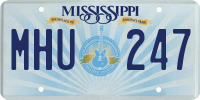 MS license plate MHU247