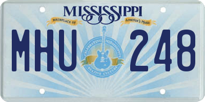 MS license plate MHU248