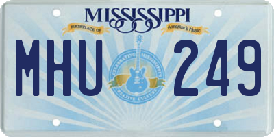 MS license plate MHU249