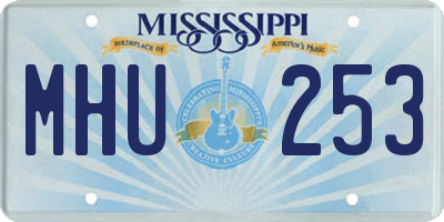 MS license plate MHU253