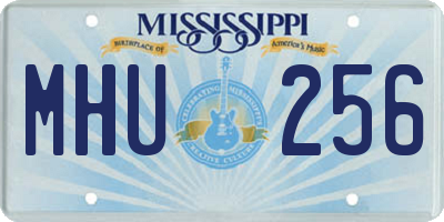MS license plate MHU256
