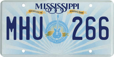 MS license plate MHU266