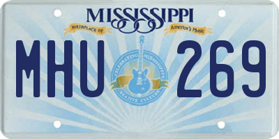 MS license plate MHU269