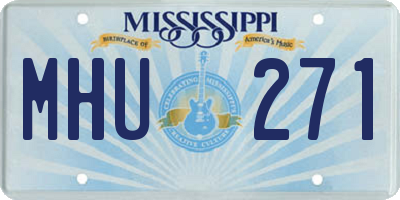 MS license plate MHU271