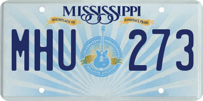 MS license plate MHU273