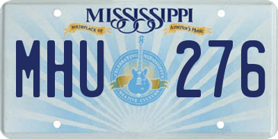 MS license plate MHU276