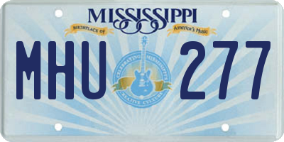MS license plate MHU277