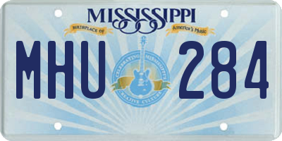 MS license plate MHU284
