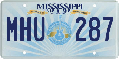 MS license plate MHU287