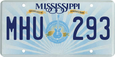 MS license plate MHU293