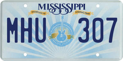 MS license plate MHU307
