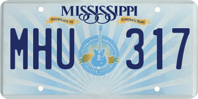MS license plate MHU317