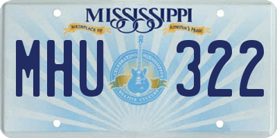 MS license plate MHU322