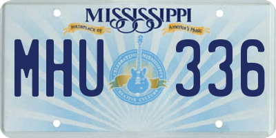MS license plate MHU336
