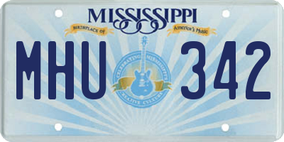 MS license plate MHU342