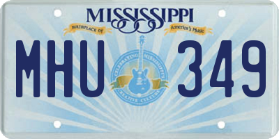 MS license plate MHU349