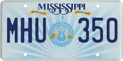 MS license plate MHU350