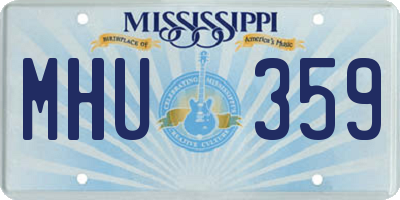 MS license plate MHU359