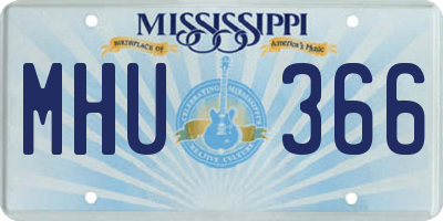 MS license plate MHU366
