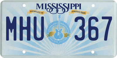 MS license plate MHU367
