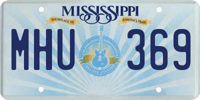 MS license plate MHU369
