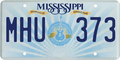 MS license plate MHU373
