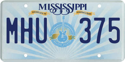 MS license plate MHU375