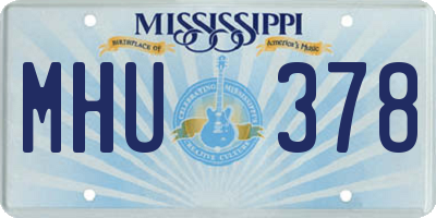 MS license plate MHU378