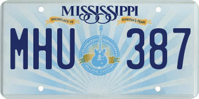 MS license plate MHU387