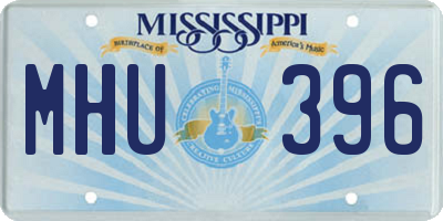 MS license plate MHU396