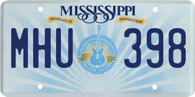MS license plate MHU398