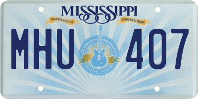 MS license plate MHU407