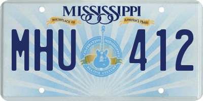 MS license plate MHU412