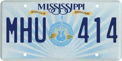 MS license plate MHU414
