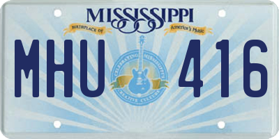 MS license plate MHU416