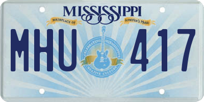 MS license plate MHU417