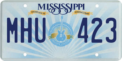 MS license plate MHU423