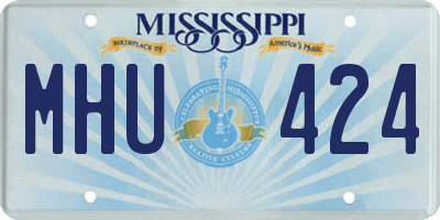 MS license plate MHU424