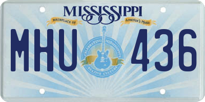 MS license plate MHU436