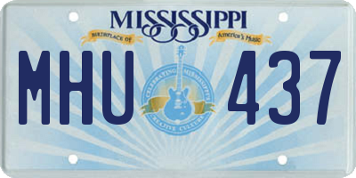 MS license plate MHU437
