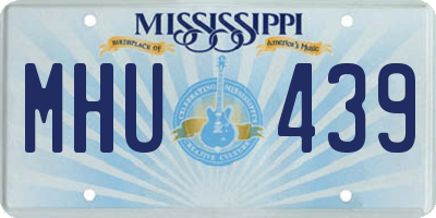 MS license plate MHU439