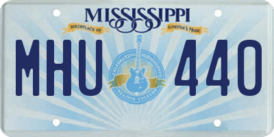 MS license plate MHU440