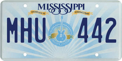 MS license plate MHU442