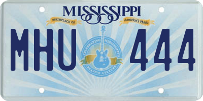 MS license plate MHU444