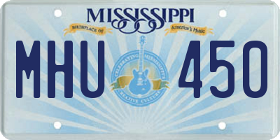 MS license plate MHU450
